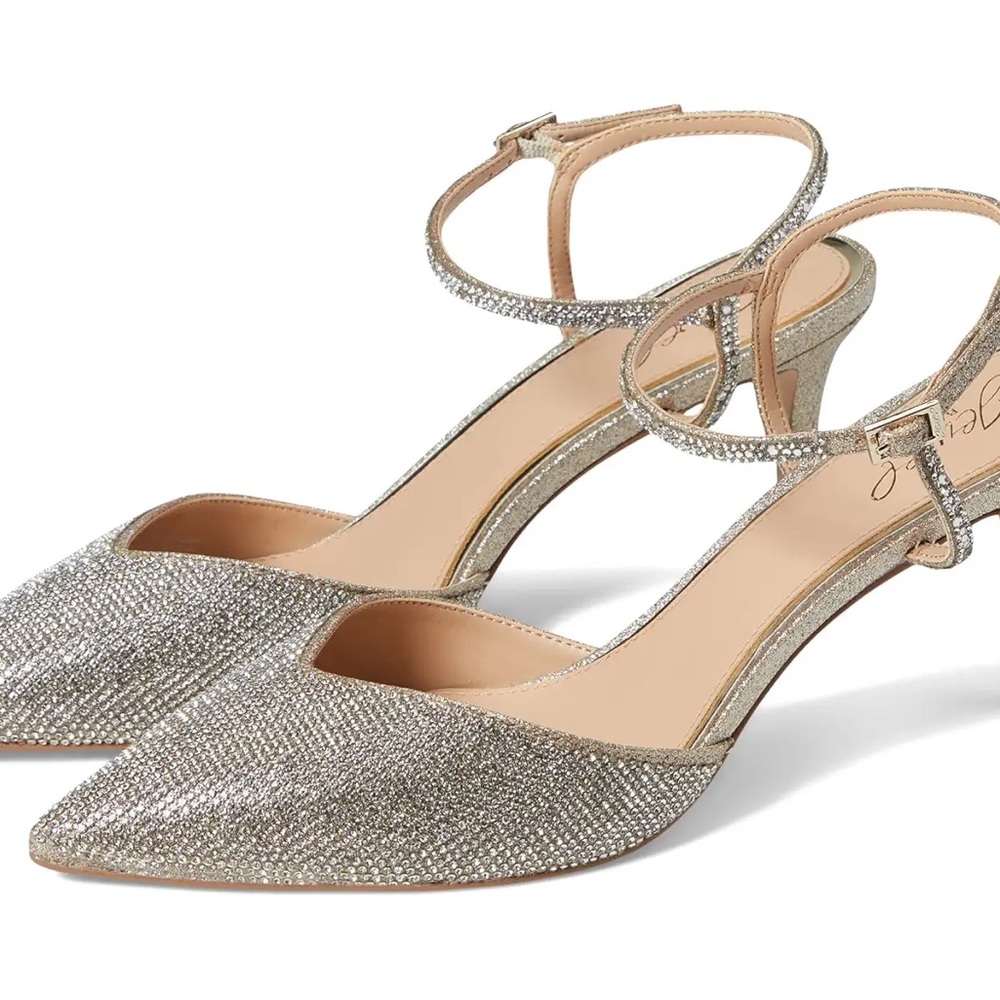 Jewel Badgley Mischka Size 7 Women’s Glitter Stone Shoes Georgina